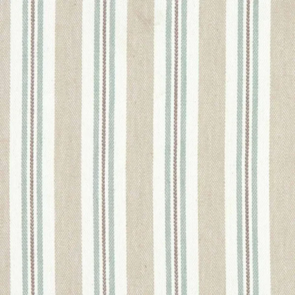 Alderton Fabric - Mineral / Linen by blue striped linen fabric from Clarke & Clarke