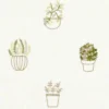 green botanical embroideried fabric from Clarke & Clarke