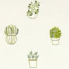 green botanical embroideried fabric from Clarke & Clarke