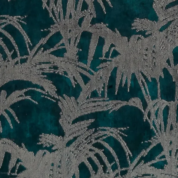 Tropicale Fabric - Kingfisher by blue botanical jacquard fabric from Clarke & Clarke