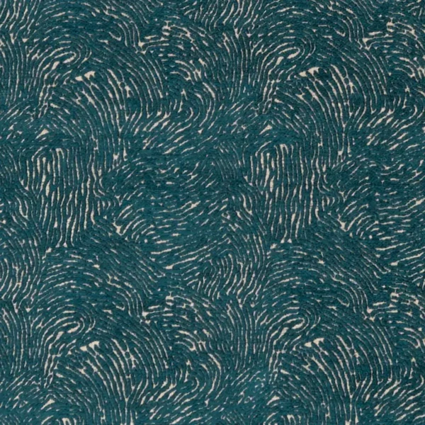 Levante Fabric - Teal by blue misc velvet-chenille fabric from Clarke & Clarke