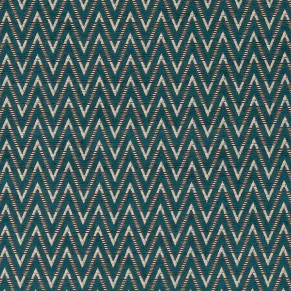 blue geometric velvet-chenille fabric from Clarke & Clarke