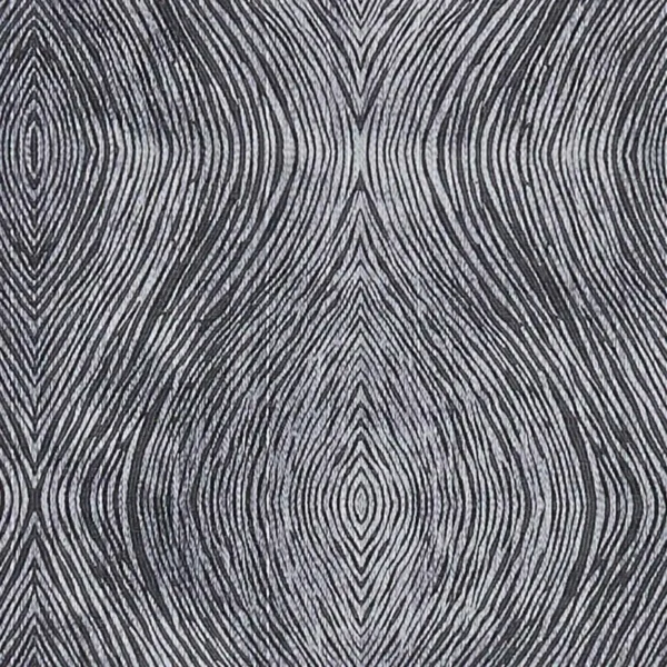 Luster Fabric - Charcoal by black-grey geometric jacquard fabric from Clarke & Clarke