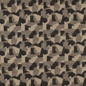 black-grey geometric woven fabric from Clarke & Clarke