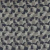 blue geometric woven fabric from Clarke & Clarke