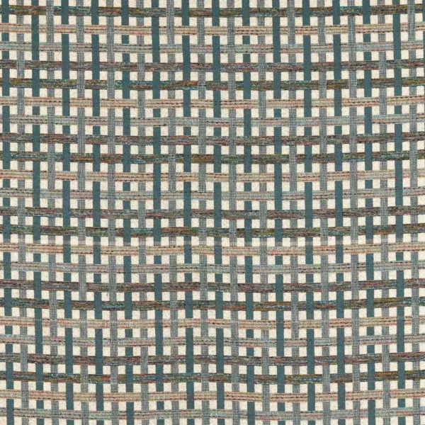 blue checked woven fabric from Clarke & Clarke