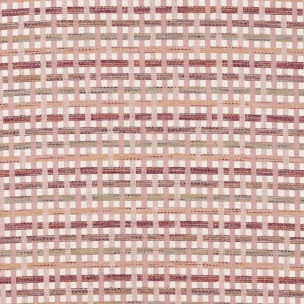 Kasper Fabric - Summer by pink checked woven fabric from Clarke & Clarke