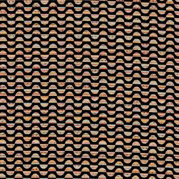 Olav Fabric - Charcoal / Multi by orange geometric woven fabric from Clarke & Clarke