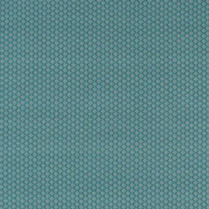 blue geometric jacquard fabric from Clarke & Clarke