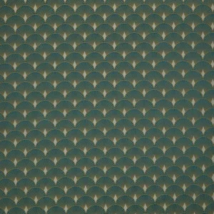 green geometric jacquard fabric from Ashley Wilde