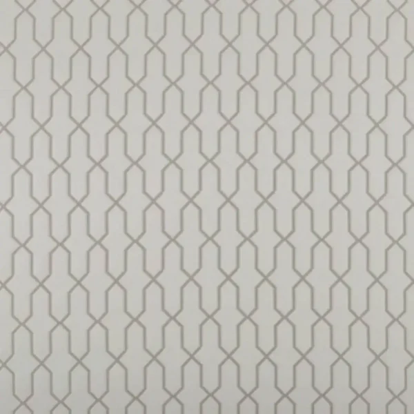 Titan Fabric - Platinum by white geometric jacquard fabric from Ashley Wilde