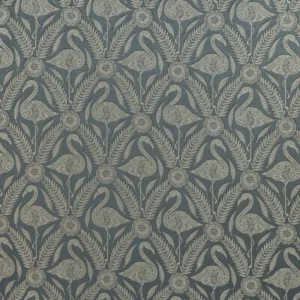 blue animal jacquard fabric from Ashley Wilde