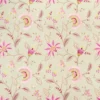 multicolour botanical embroideried fabric from Clarke & Clarke