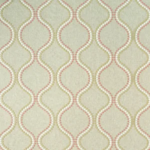 black-grey geometric embroideried fabric from Clarke & Clarke