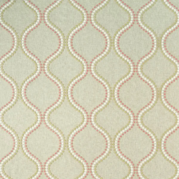 black-grey geometric embroideried fabric from Clarke & Clarke