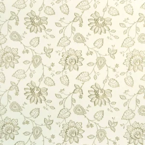 brown botanical embroideried fabric from Clarke & Clarke