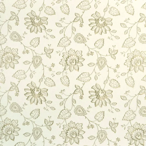 Liliana Fabric - Linen by brown botanical embroideried fabric from Clarke & Clarke