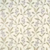 brown botanical embroideried fabric from Clarke & Clarke