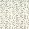 black-grey botanical embroideried fabric from Clarke & Clarke