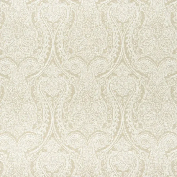 Pastiche Fabric - Mist by black-grey botanical jacquard fabric from Clarke & Clarke