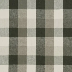 black-grey checked jacquard fabric from Clarke & Clarke