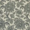 black-grey botanical jacquard fabric from Clarke & Clarke