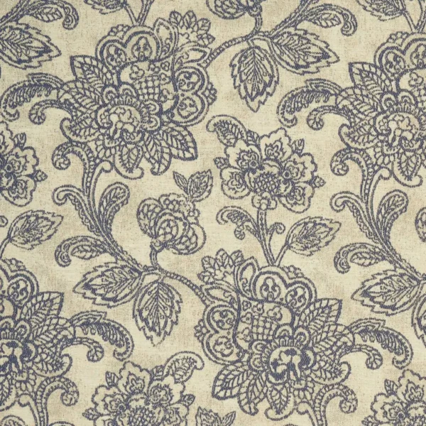 Cranbrook Fabric - Midnight by blue botanical jacquard fabric from Clarke & Clarke