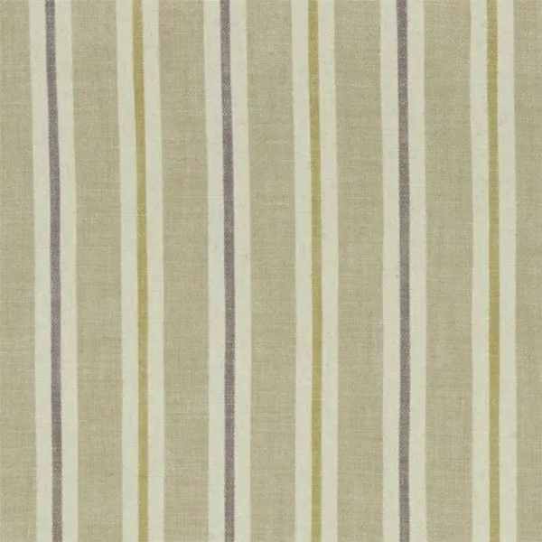 Sackville Stripe Fabric - Heather / Linen by brown striped jacquard fabric from Clarke & Clarke