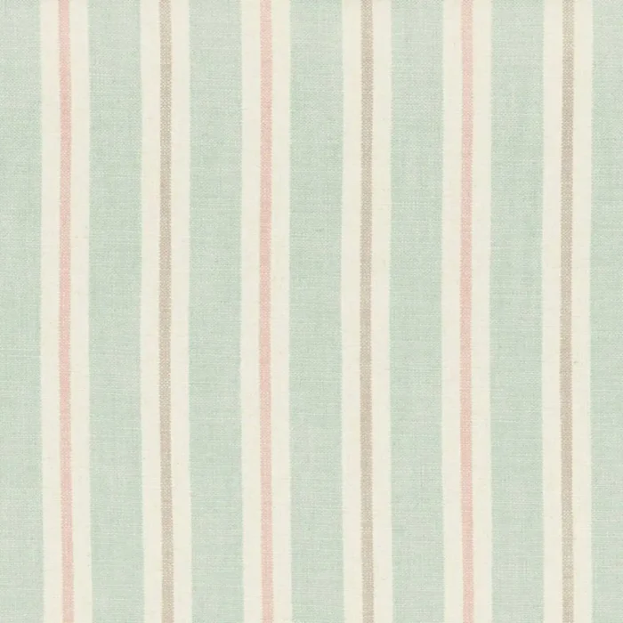 Sackville Stripe Fabric - Mineral / Blush swatch