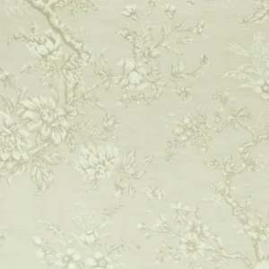 black-grey botanical jacquard fabric from Clarke & Clarke