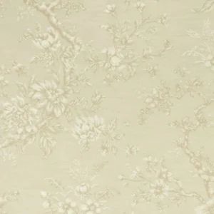 brown botanical jacquard fabric from Clarke & Clarke