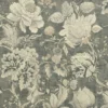 black-grey botanical jacquard fabric from Clarke & Clarke