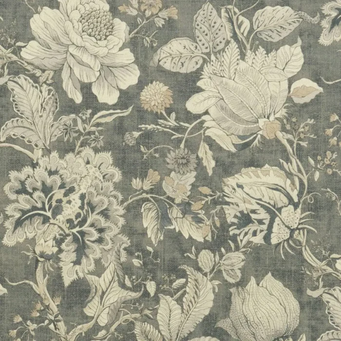 Sissinghurst Fabric - Charcoal swatch