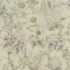 black-grey botanical jacquard fabric from Clarke & Clarke