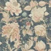 blue botanical jacquard fabric from Clarke & Clarke