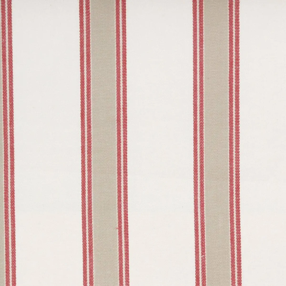Oxford Fabric - Red by red striped cotton fabric from Clarke & Clarke