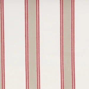 red striped cotton fabric from Clarke & Clarke