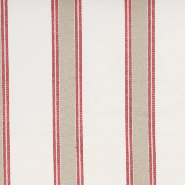 red striped cotton fabric from Clarke & Clarke