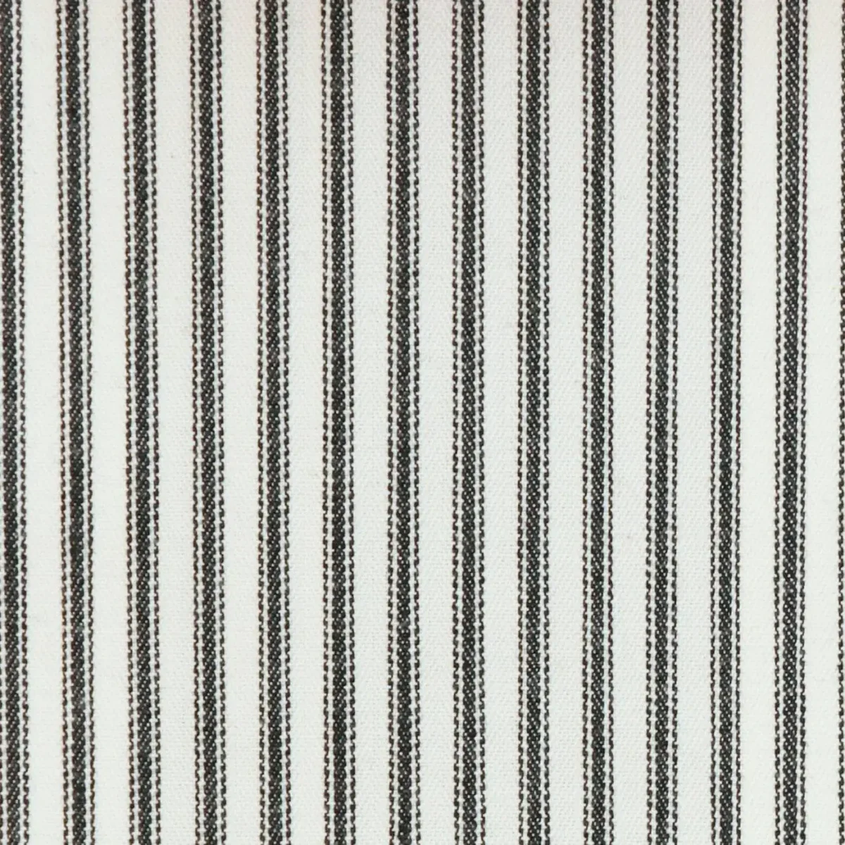 Sutton Fabric - Charcoal by black-grey striped cotton fabric from Clarke & Clarke
