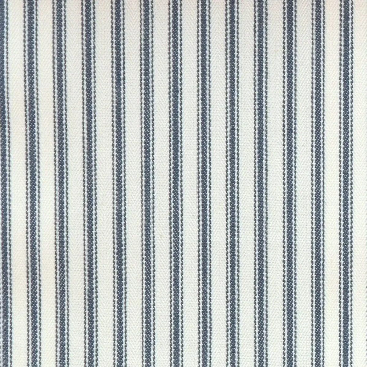 Sutton Fabric - Navy by blue striped cotton fabric from Clarke & Clarke