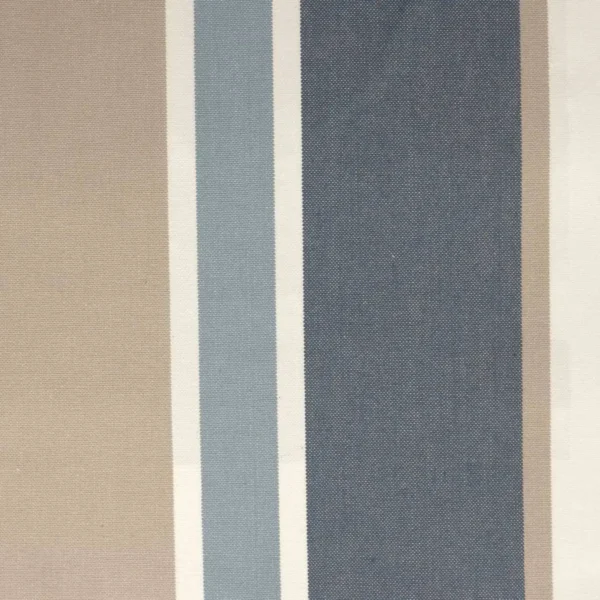 Hartford Fabric - Denim by blue striped cotton fabric from Clarke & Clarke