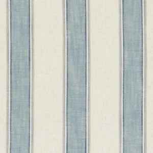 blue striped cotton fabric from Clarke & Clarke