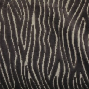 brown striped velvet-chenille fabric from Clarke & Clarke