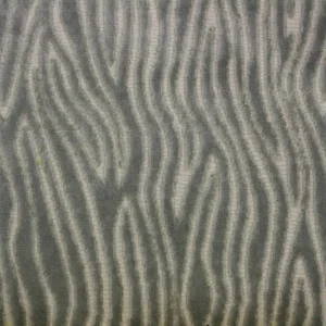 black-grey striped velvet-chenille fabric from Clarke & Clarke