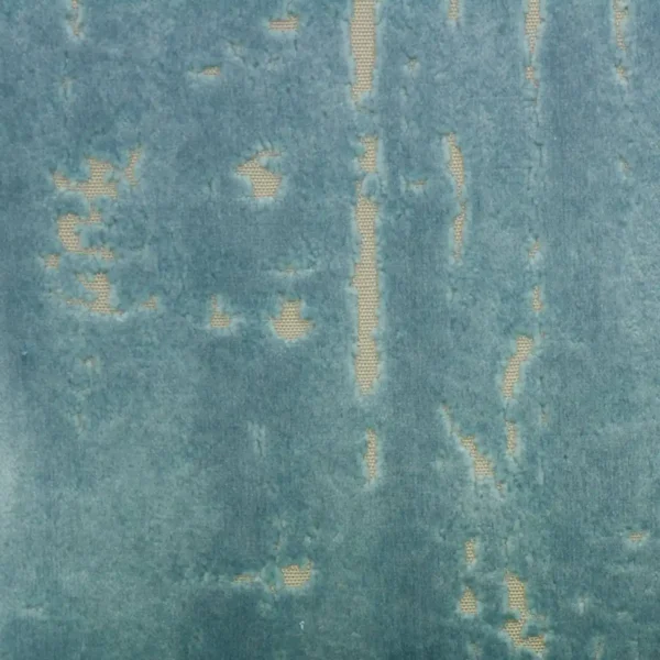 Aurora Fabric - Aqua by blue plain velvet-chenille fabric from Clarke & Clarke