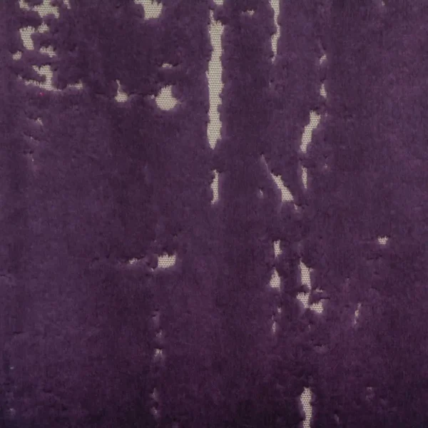 Aurora Fabric - Damson by purple plain velvet-chenille fabric from Clarke & Clarke