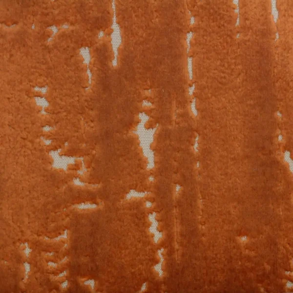 Aurora Fabric - Spice by orange plain velvet-chenille fabric from Clarke & Clarke