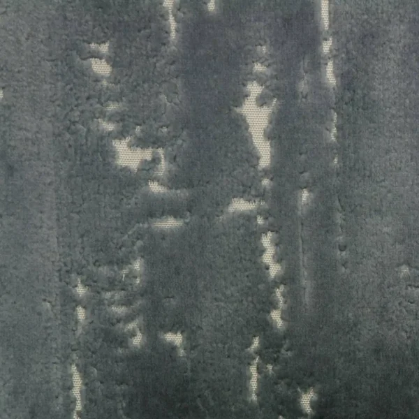 Aurora Fabric - Steel by black-grey plain velvet-chenille fabric from Clarke & Clarke