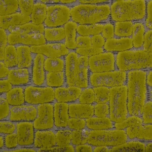 green spotted velvet-chenille fabric from Clarke & Clarke