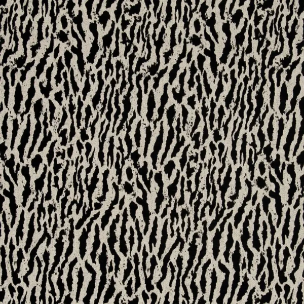 Gautier Fabric - Charcoal by black-grey contemporary jacquard fabric from Clarke & Clarke